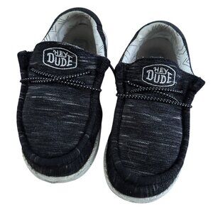 Hey dude gray and black youth boy shoes size k13